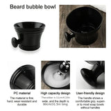 Plastic Shave Mug Bowl with Handle - Black