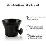 Plastic Shave Mug Bowl with Handle - Black