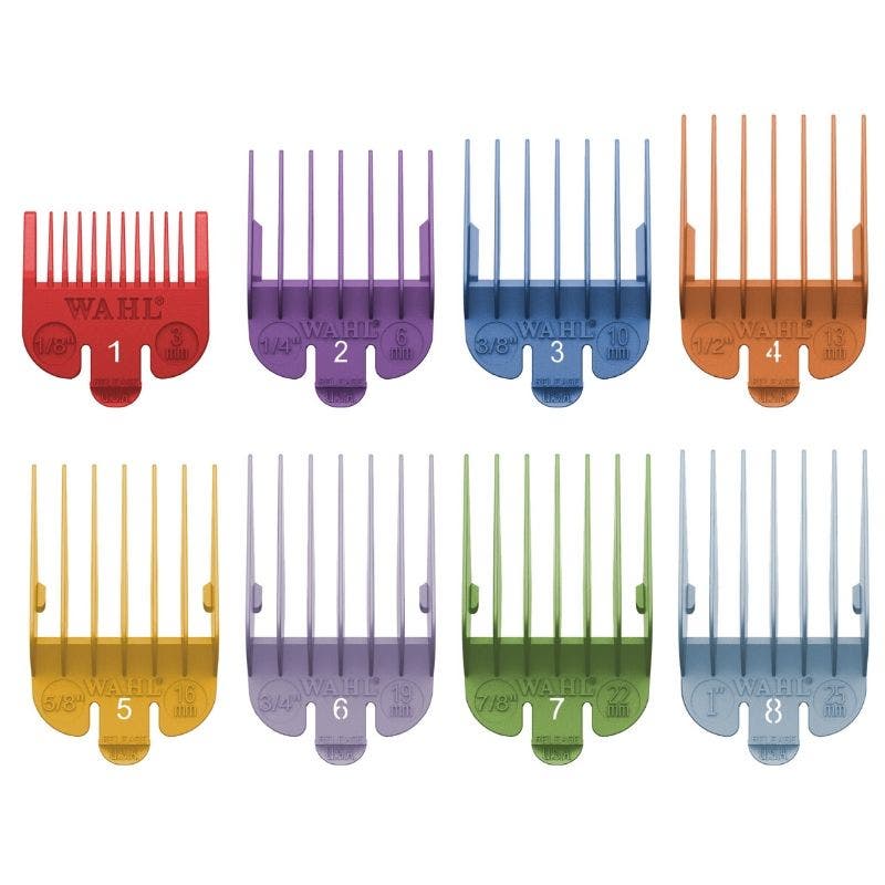 Wahl Color Coded Guide Comb Pack #1-#8 for Standard Wahl Hair Clippers