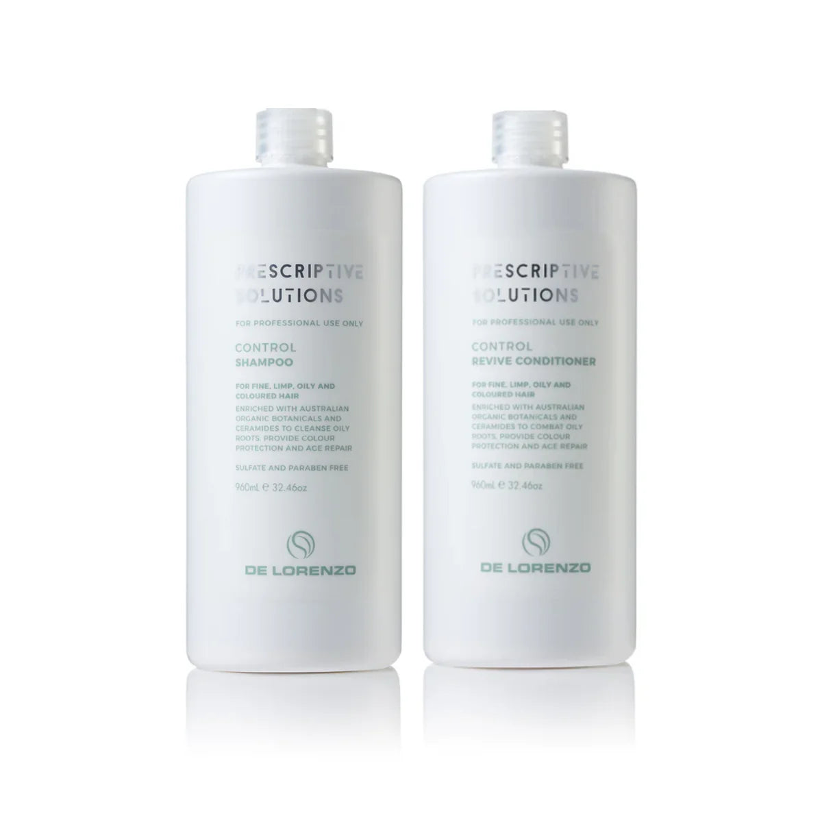 De Lorenzo Control Shampoo & Revive Conditioner 960ml Bundle