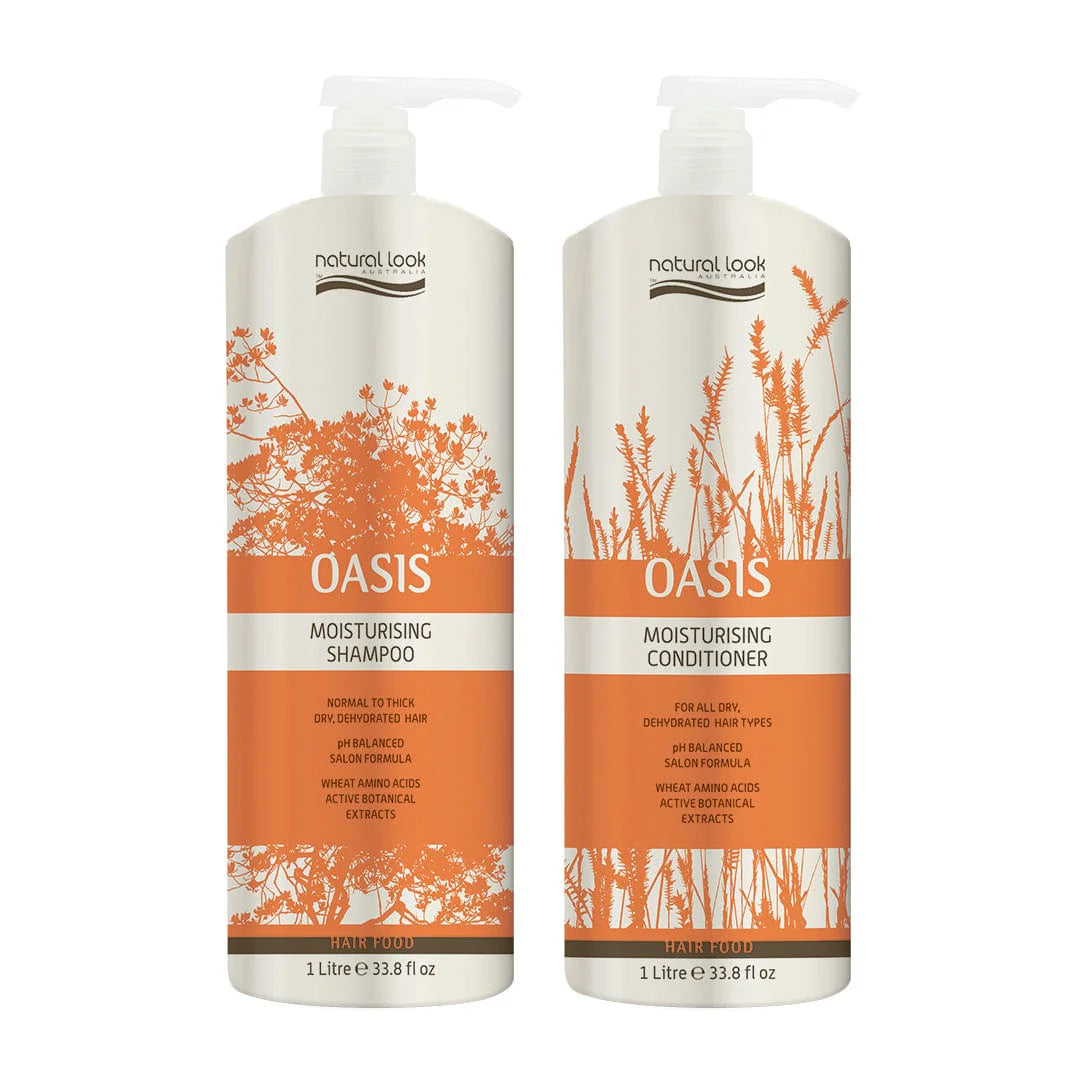 Natural Look Oasis Moisturising Shampoo & Conditioner 1000ml Bundle