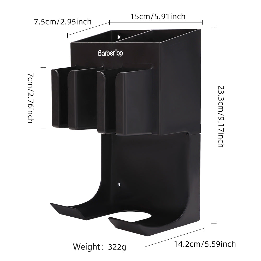 Wall-Mounted Barber Tool Organizer – Storage Rack for Hairdressing Stations