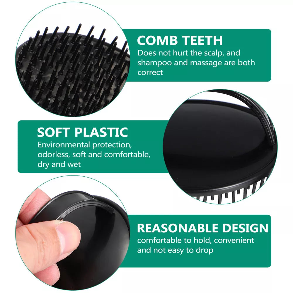 Black Scalp Massage Brush – Pack of 1 , 6 or 12 for Relaxation (Choose the Size)