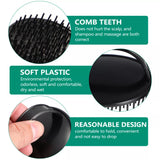 Black Scalp Massage Brush – Pack of 1 , 6 or 12 for Relaxation (Choose the Size)