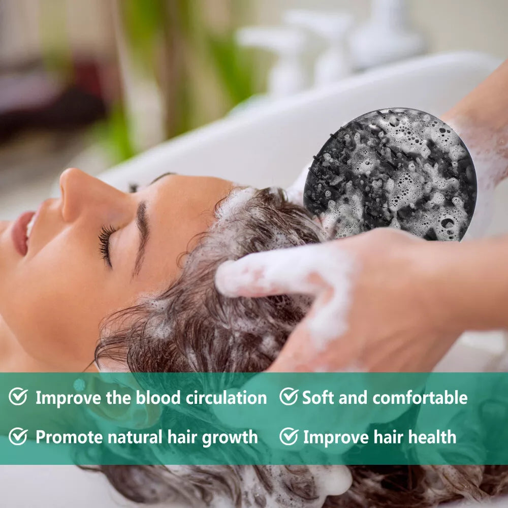 Black Scalp Massage Brush – Pack of 1 , 6 or 12 for Relaxation (Choose the Size)