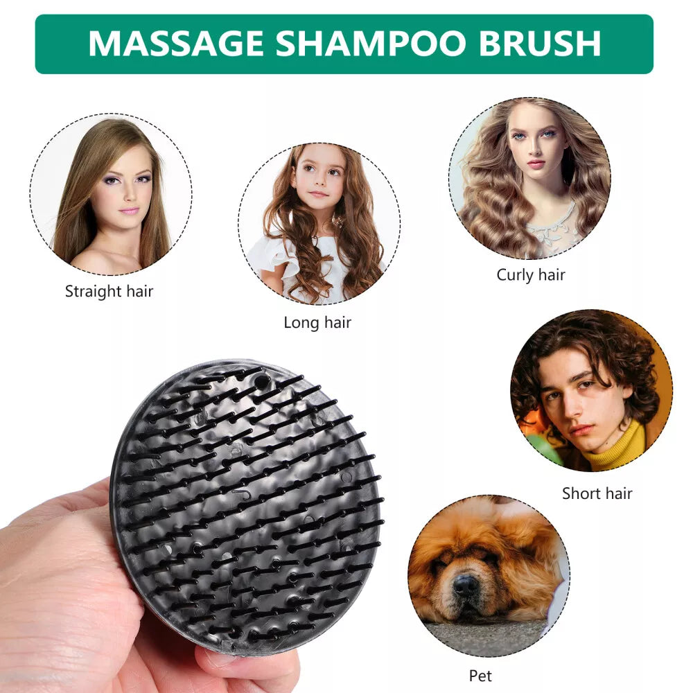 Black Scalp Massage Brush – Pack of 1 , 6 or 12 for Relaxation (Choose the Size)