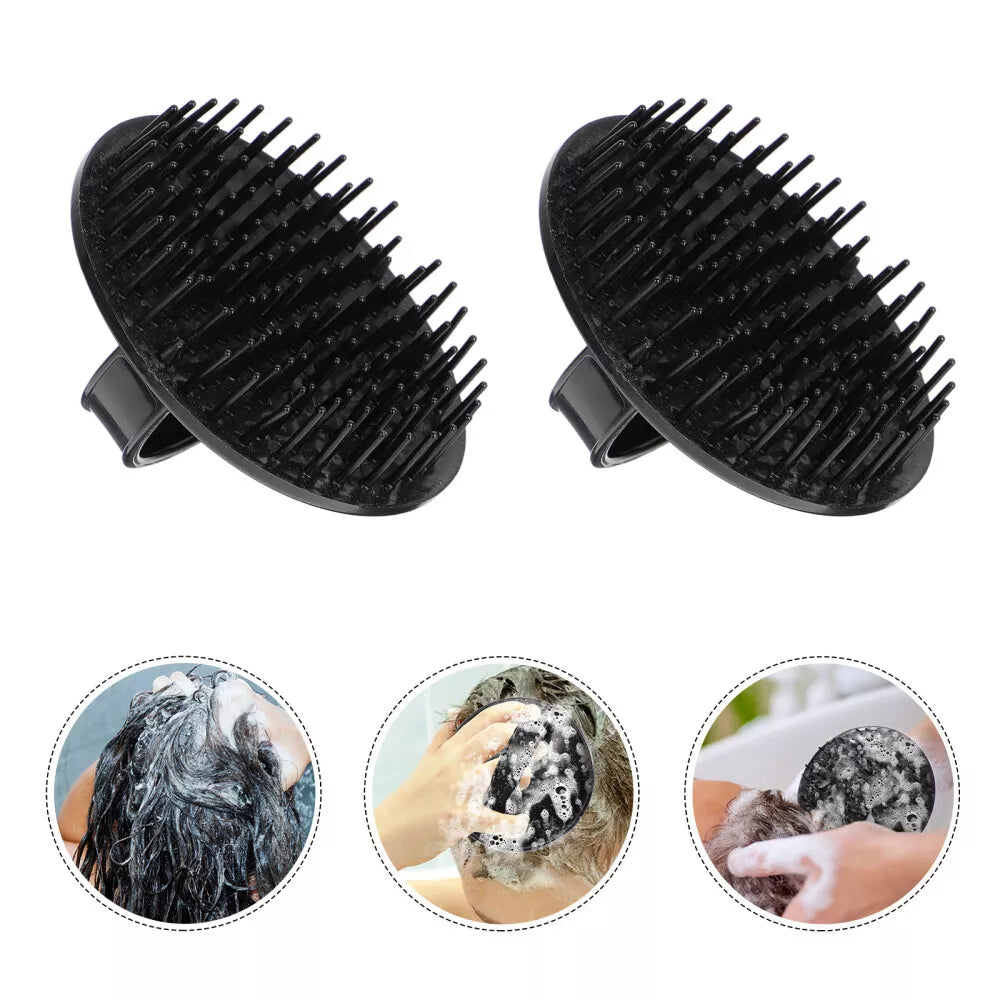 Black Scalp Massage Brush – Pack of 1 , 6 or 12 for Relaxation (Choose the Size)
