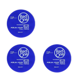 3 x RedOne Blue Aqua Hair Styling Wax Full Force | 150 ml | Red One Wax