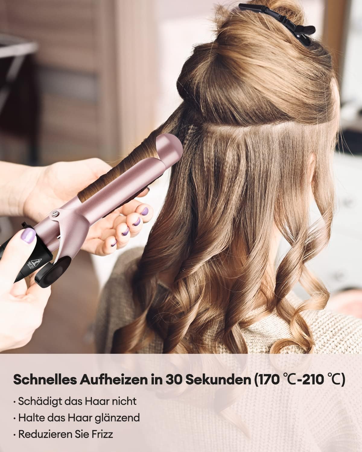 NBHS 4-in-1 Curling Iron Set – Interchangeable Ceramic Barrels (9–38mm)