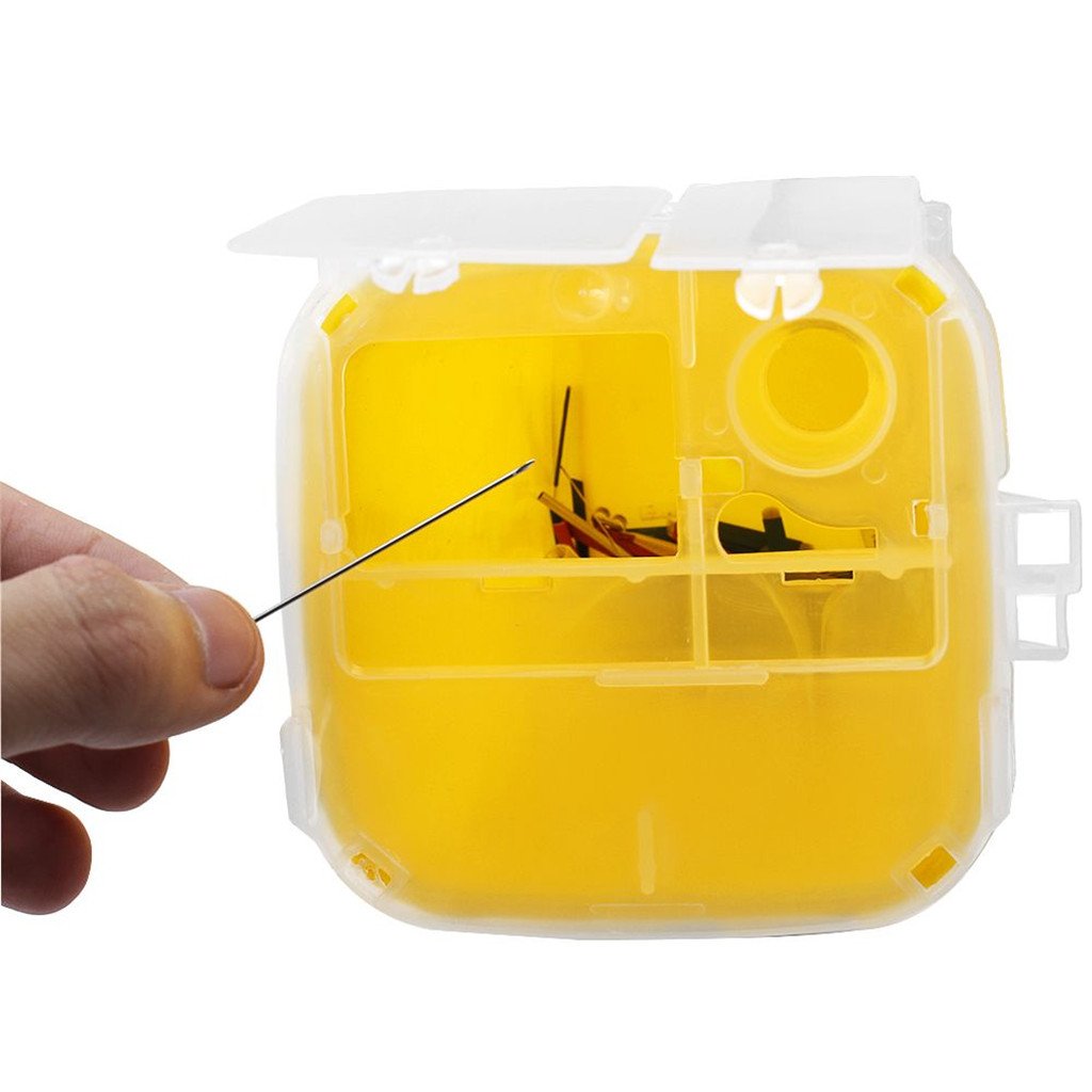 Baoblade Yellow Sharps Bin Needle Blade Waste Disposal Container With Locking Lid 1.0L
