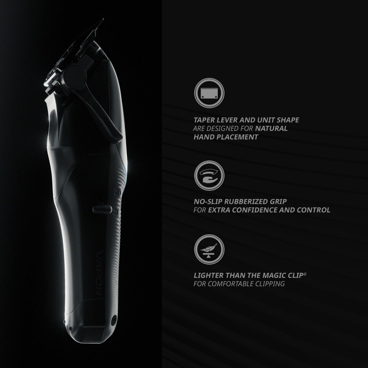 Wahl Vapor Cordless Clipper – 8000 RPM Fade Clipper with F32 Fadeout Blade