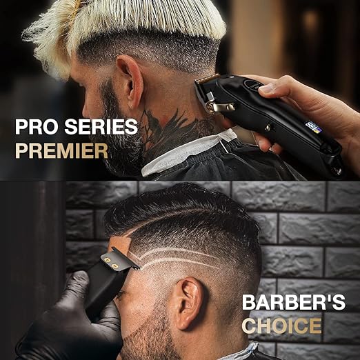 NBHS Professional Hair Clippers for Men - Barber Clipper Set with LED Display