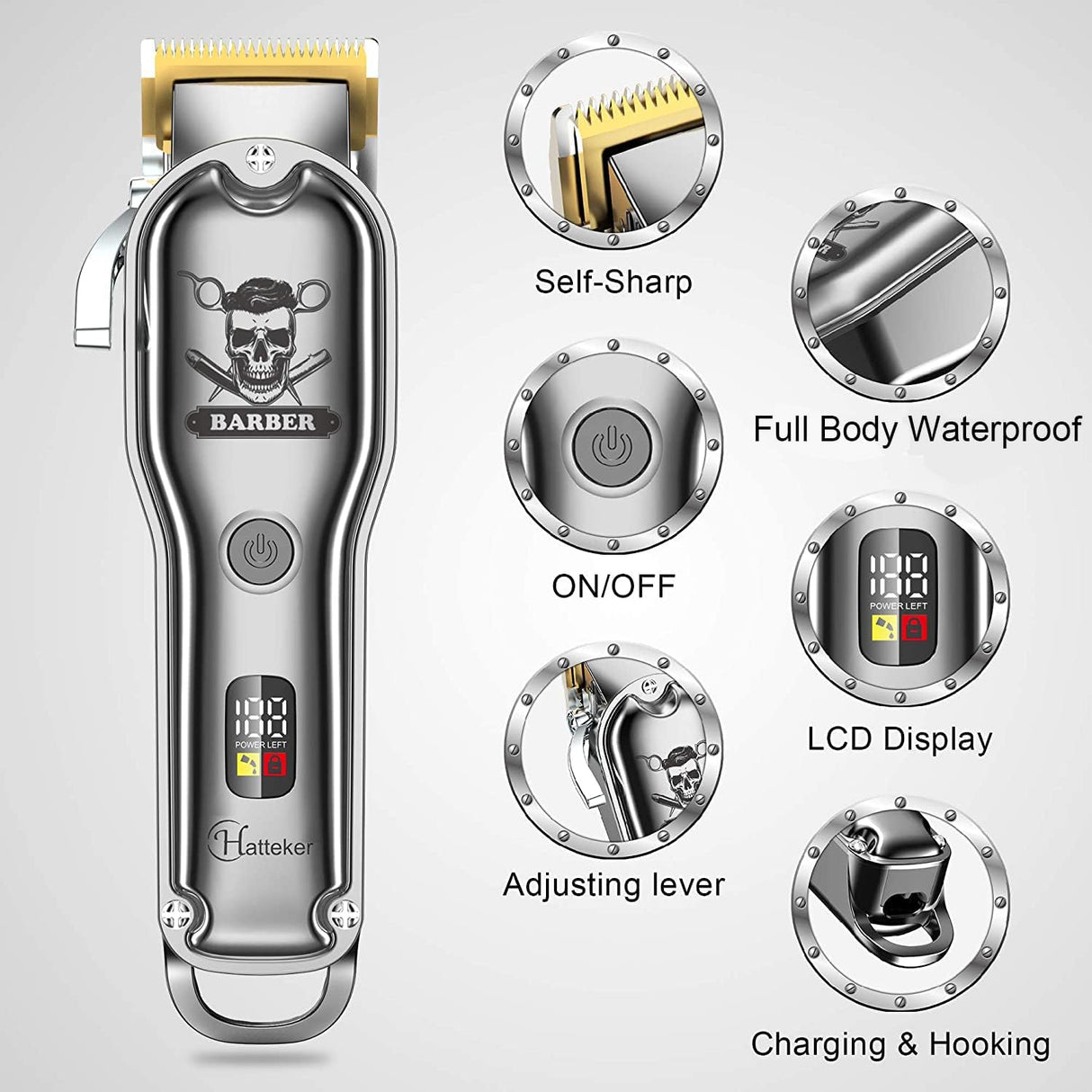 NBHS Hair Affordable Hair Clippers for Men Waterproof Cordless