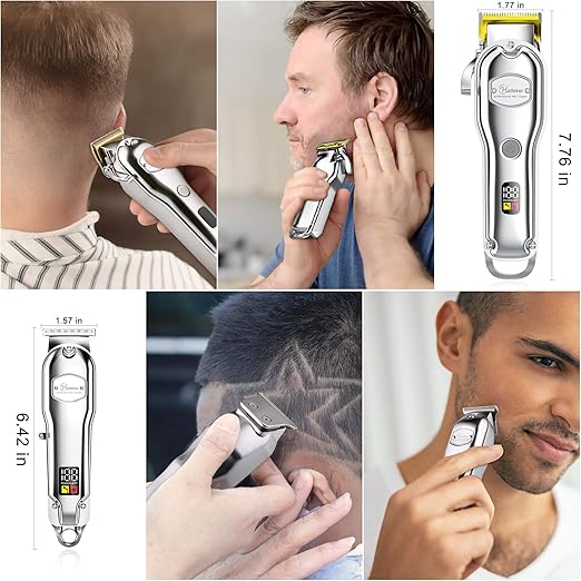 NBHS Hair Clippers For Men IPX7 Waterproof Cordless Barber Clipper for Hair Cutting Kit