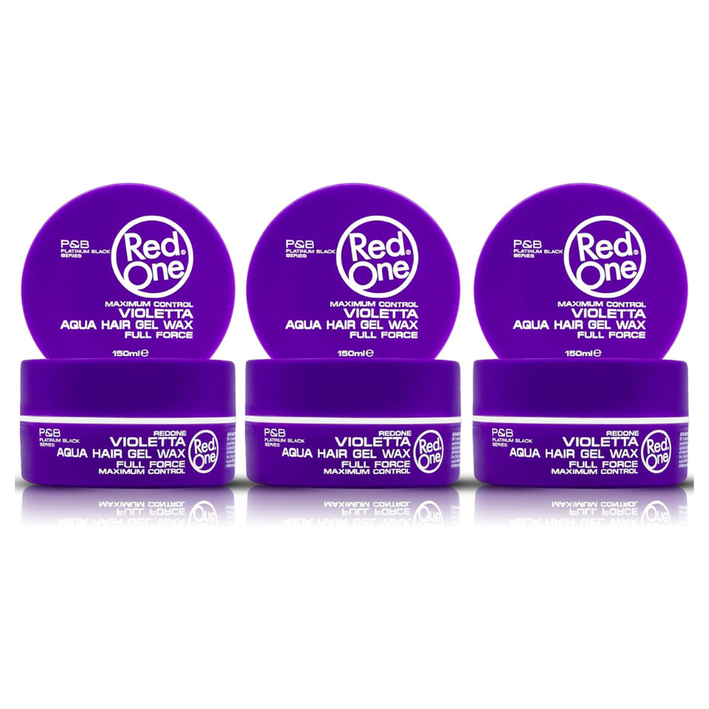 3x RedOne Purple Hair Styling Wax full force Red One 150ml