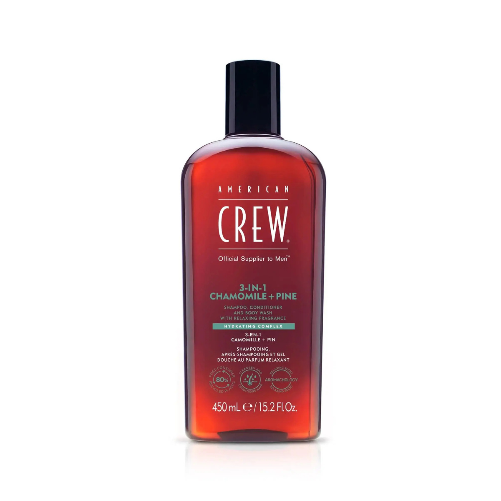 American Crew 3-in-1 Shampoo, Conditioner and Body Wash Chamomile and Pine, 450 ml