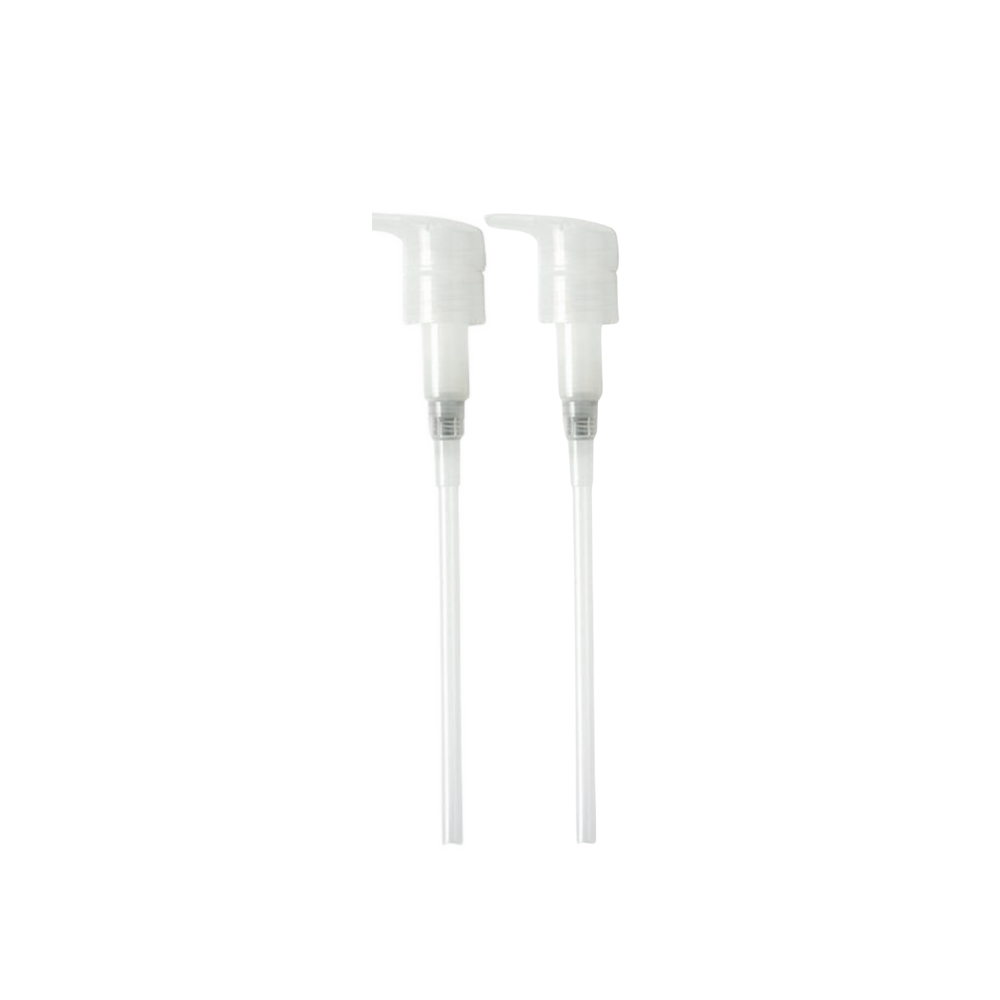 2x White Pumps for Shampoo and Conditioner