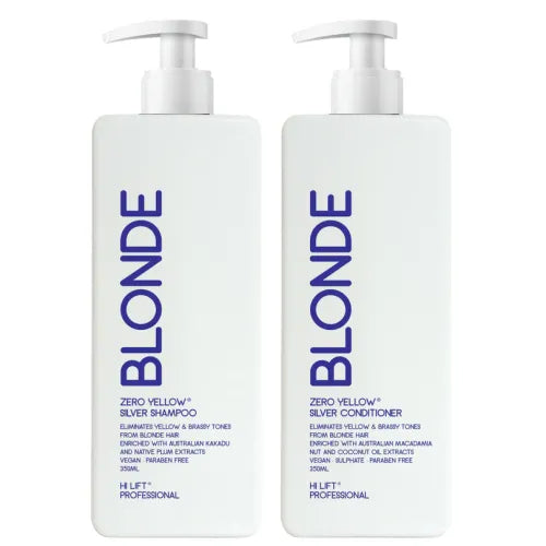 Hi Lift Blonde Zero Yellow Pure Shampoo and Conditioner 350ML Bundle