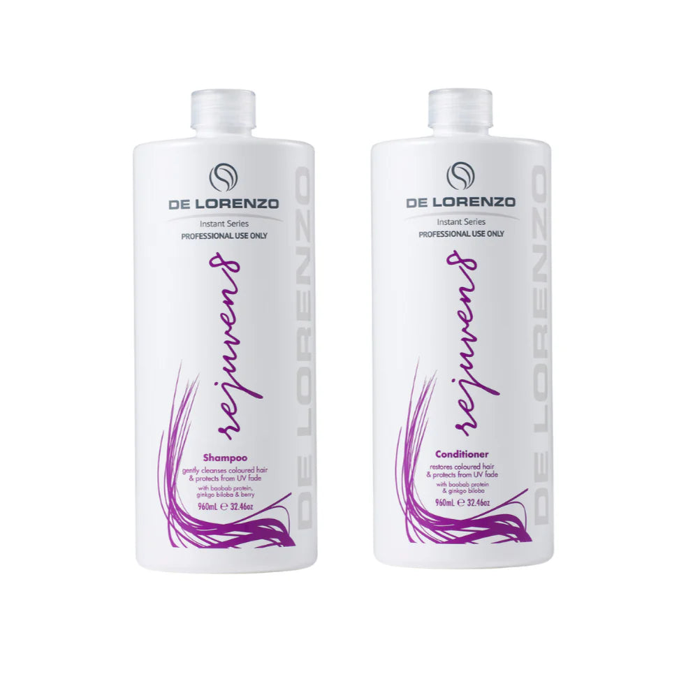De Lorenzo Instant Rejuven8 Shampoo and Conditioner 960ml Duo Pack +Pumps