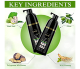 Dexe Black Hair Shampoo – 400ml | 5-Minute Hair Dye with No Color Residue