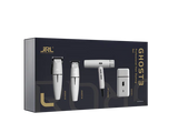 JRL Onyx White Ghost 3 Professional Clipper Trimmer Hair Dryer and Foil Quad Kit