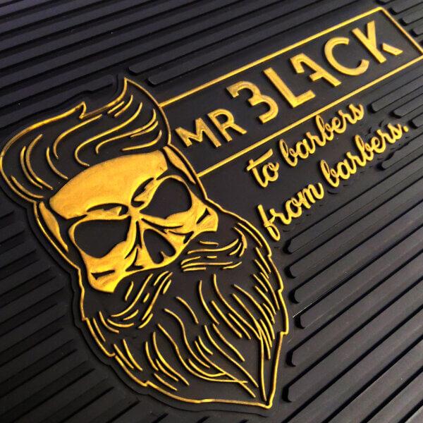 Barber Mr. Black Barber Tools Mat Bearded Skull
