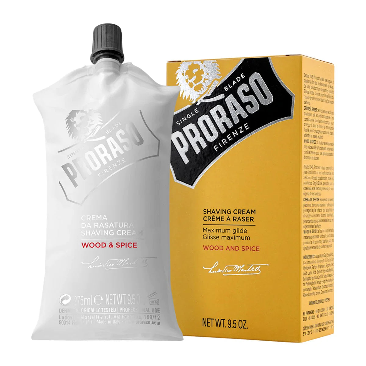 Proraso Shaving Cream Wood & Spice 275ml