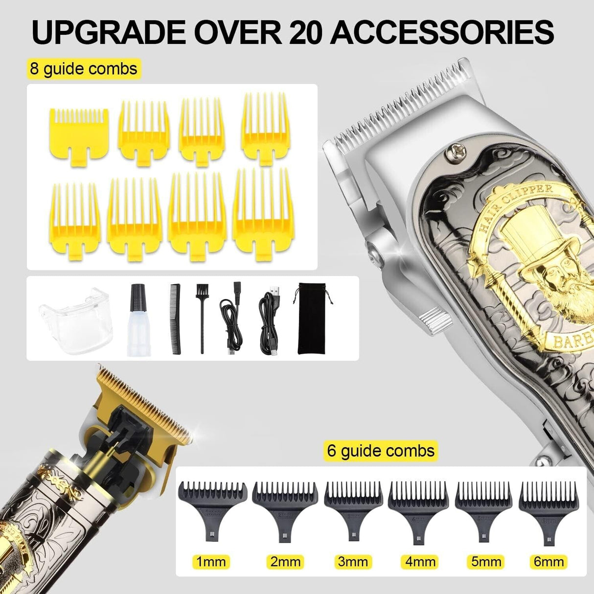 NBHS Professional Hair Clippers for Men- Barber Home Using Clipper Set
