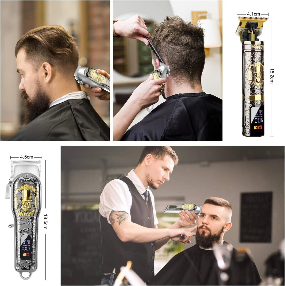NBHS Professional Hair Clippers for Men- Barber Home Using Clipper Set