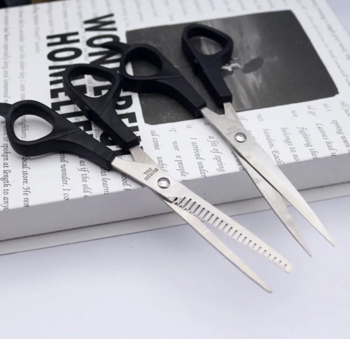 6'' Barber Shears Hair Cutting Thinning Professional Hair Scissors Set 2pcs