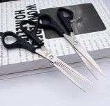 6'' Barber Shears Hair Cutting Thinning Professional Hair Scissors Set 2pcs