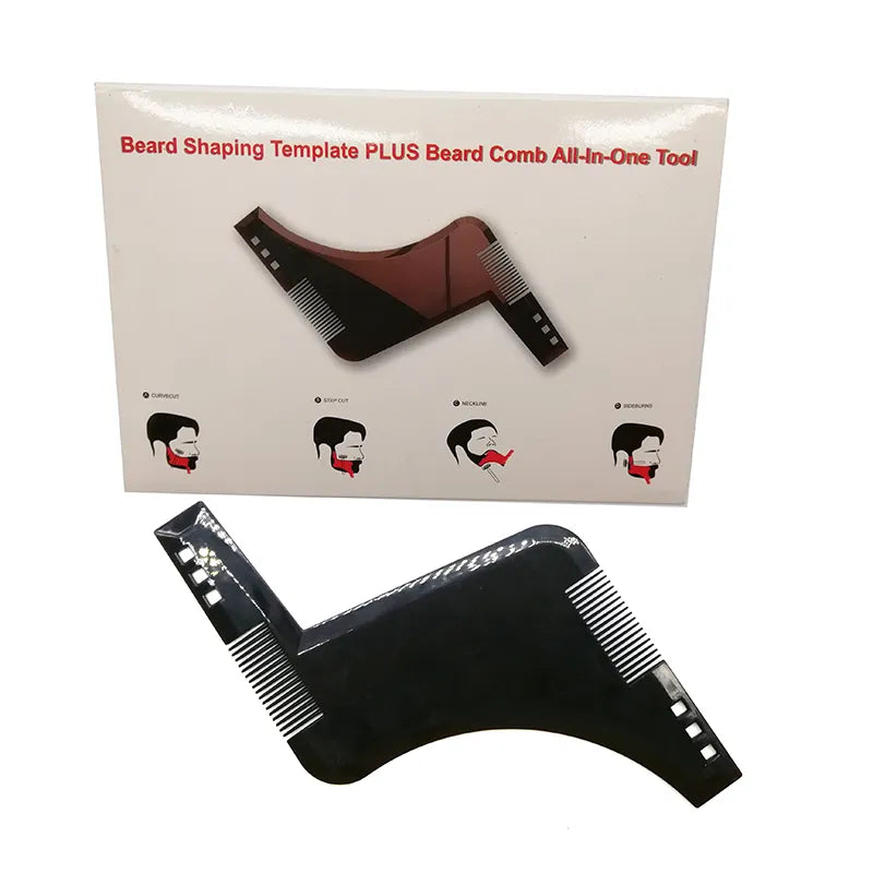 Beard Styling Brush Shaping Template Comb Tool Symmetry Trimming Shaper Stencil